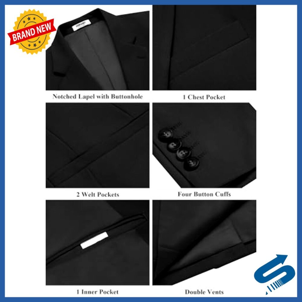 Lightweight Regular Fit Blazer, Two Button Sport … - image 6